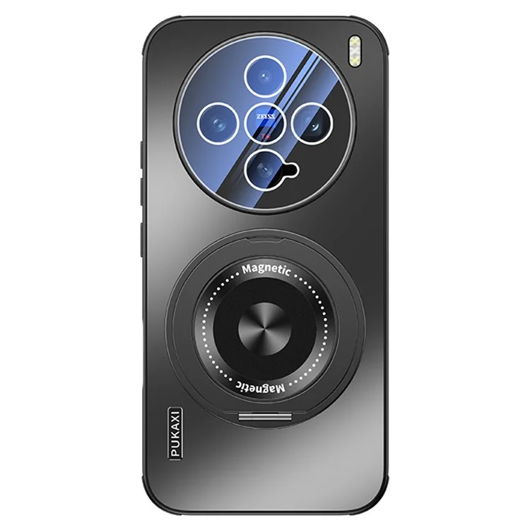 Coque compatible avec vivo X200 Pro mini 5G avec support MagSafe, dissipation de chaleur en TPU PC - Noir
