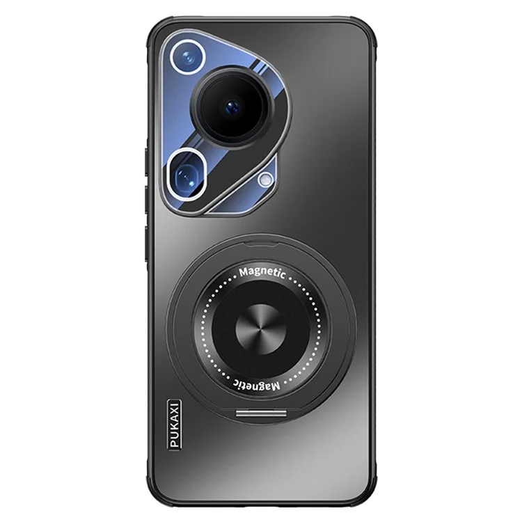 Coque Huawei Pura 70 Ultra compatible avec MagSafe, avec support, en TPU et PC avec dissipation de chaleur - Noir