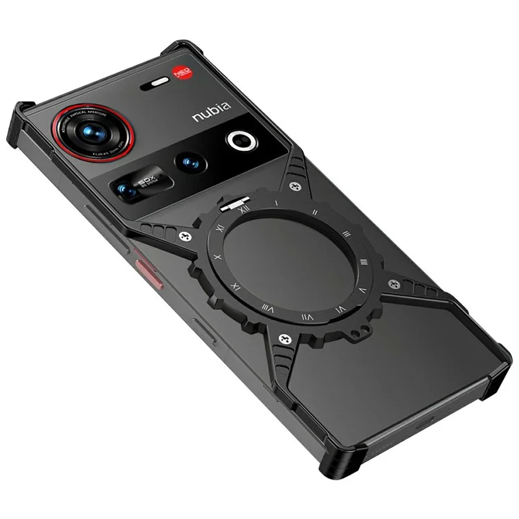 Für ZTE nubia Z70 Ultra Hülle Magnetischer Ständer Aluminiumlegierung+PC Stoßfänger Handyhülle Wärmeableitung