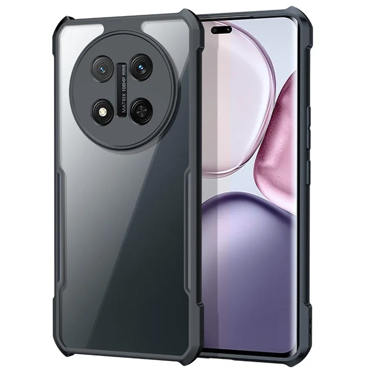 Custodia per XUNDD For Honor X60 Pro 5G / X9c 5G, resistente agli urti, in TPU e con retro in acrilico trasparente.