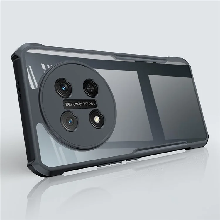 Custodia per XUNDD For Honor X60 Pro 5G / X9c 5G, resistente agli urti, in TPU e con retro in acrilico trasparente.