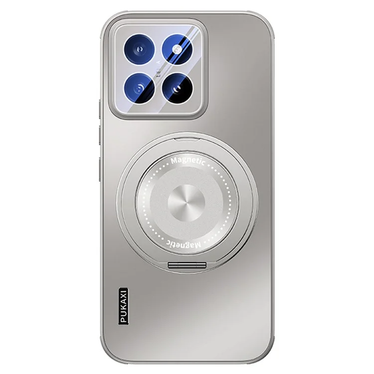 Étui pour Xiaomi 14 Pro Compatible avec MagSafe, Support Béquille, TPU PC Dissipation Thermique Coque de Téléphone - Gris