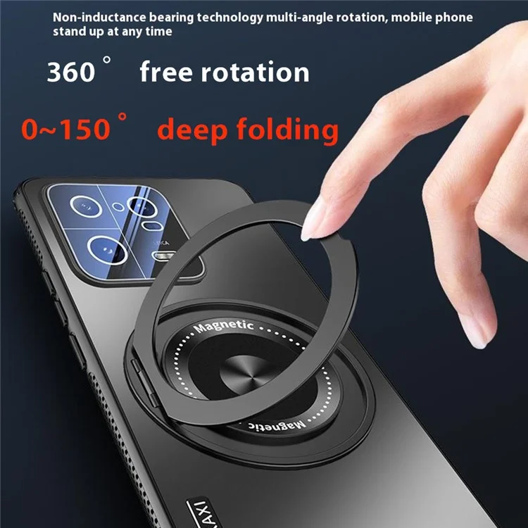 Étui pour Xiaomi 13 Pro 5G compatible avec support MagSafe, dissipation de la chaleur en TPU et PC - Noir
