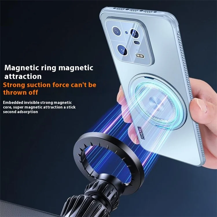 Étui pour Xiaomi 13 Pro 5G compatible avec support MagSafe, dissipation de la chaleur en TPU et PC - Noir