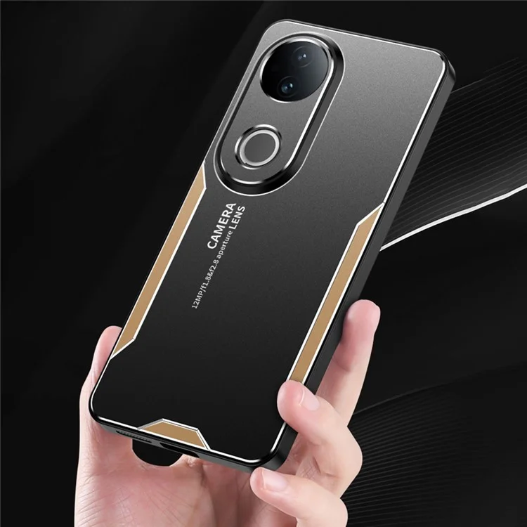 Чехол для телефона vivo S20 5G, алюминиевый сплав + TPU + поликарбонатная задняя крышка - Золотой