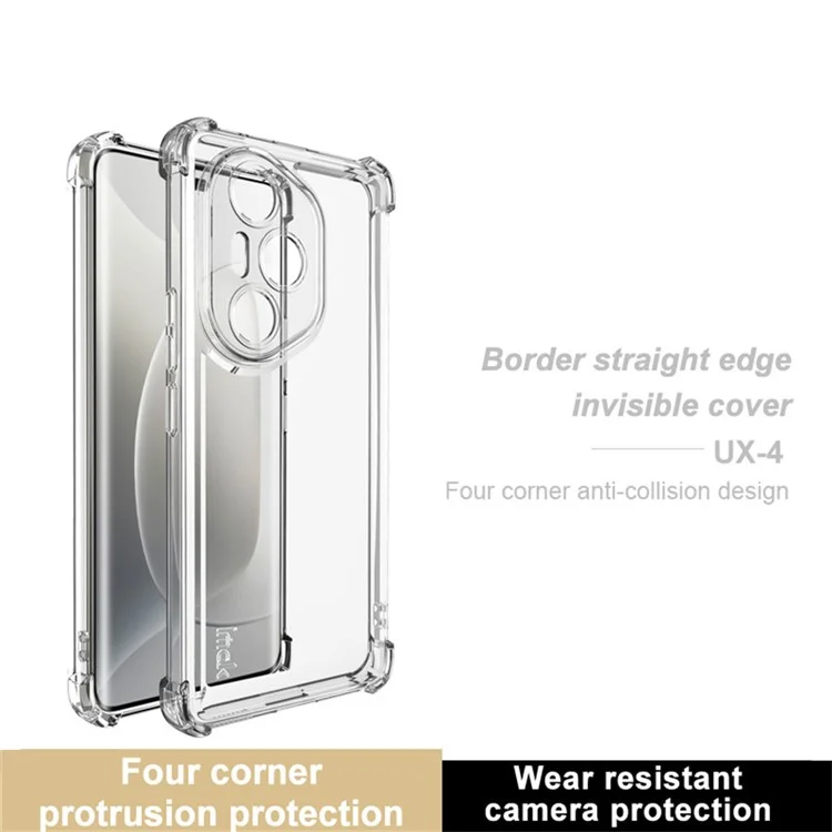 IMAK UX-4 Series For Honor 300 Ultra Case Straight Frame Four Corner Shockproof Clear TPU Cover

Чехол IMAK UX-4 Series для Honor 300 Ultra с прямой рамкой, ударопрочный, с прозрачным TPU-покрытием