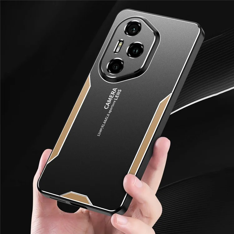 Чехол для телефона For Honor 300 Pro из алюминиевого сплава + ТПУ + поликарбонат - золотистый