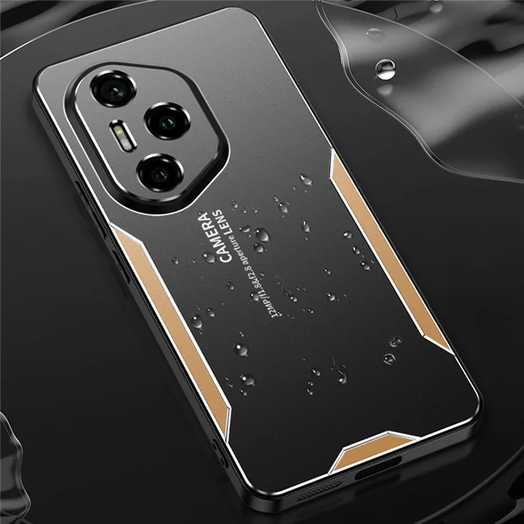 Чехол для телефона For Honor 300 Pro из алюминиевого сплава + ТПУ + поликарбонат - золотистый