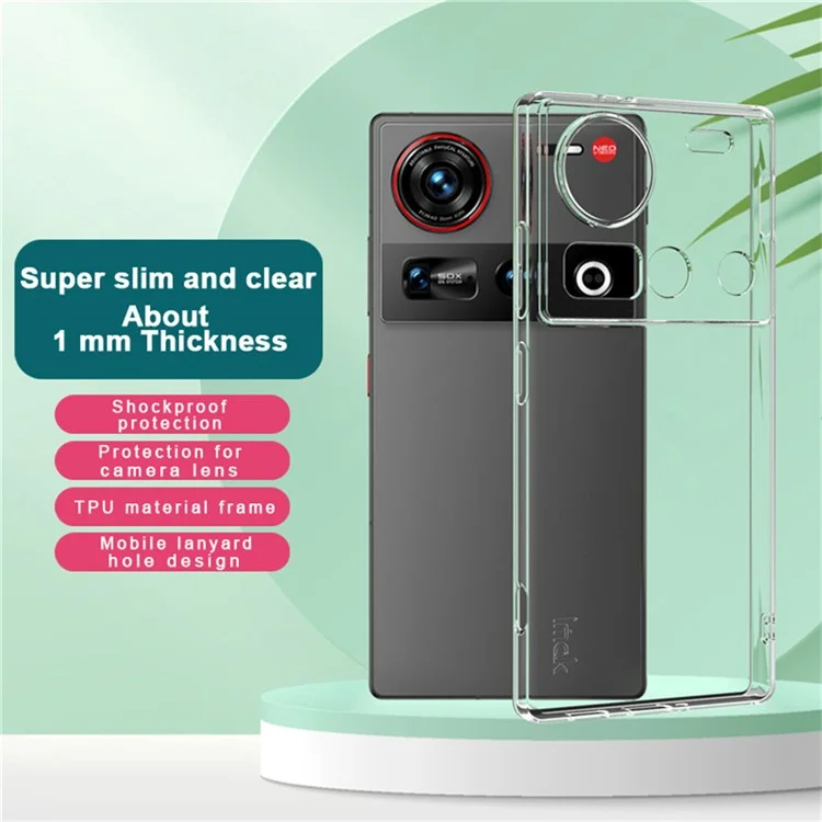 Funda de teléfono de la serie IMAK UX-5 para el estuche ZTE nubia Z70 Ultra, cubierta trasera de teléfono delgada transparente a prueba de golpes de TPU.