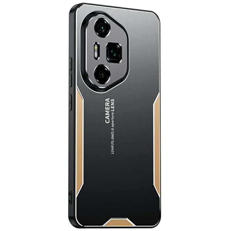 For Honor 300 Ultra Phone Case Aluminium Alloy TPU PC Back Cover - Gold