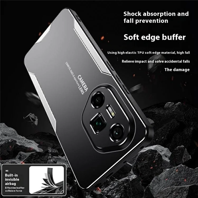 For Honor 300 Ultra Phone Case Aluminium Alloy TPU PC Back Cover - Gold