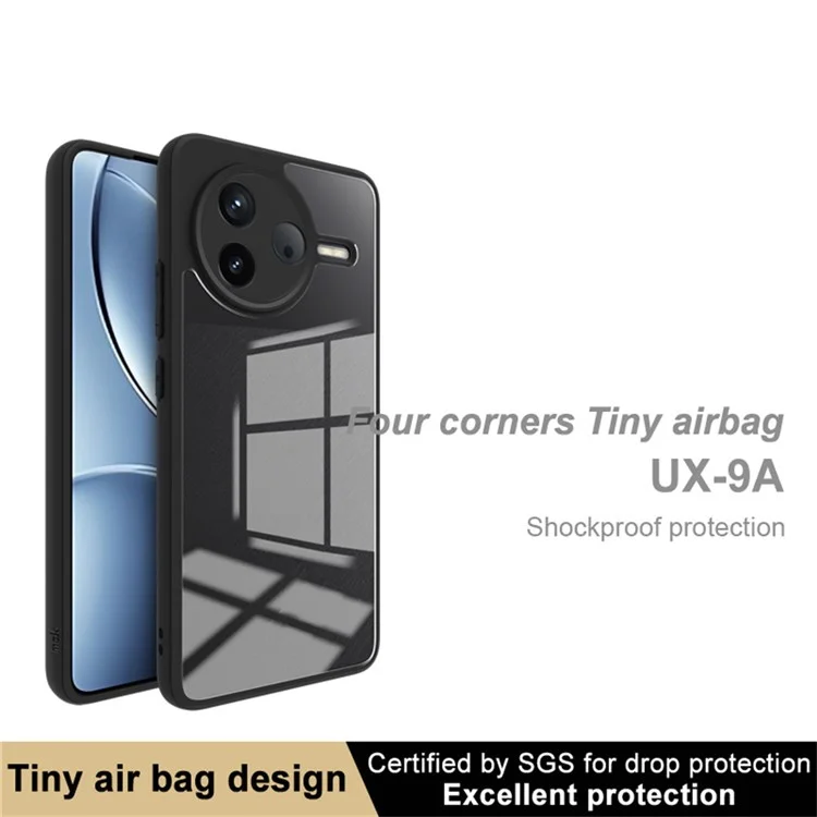Чехол IMAK UX-9A Series для Xiaomi Redmi K80 5G, прозрачный, из ТПУ и ПК, с усиленными углами.