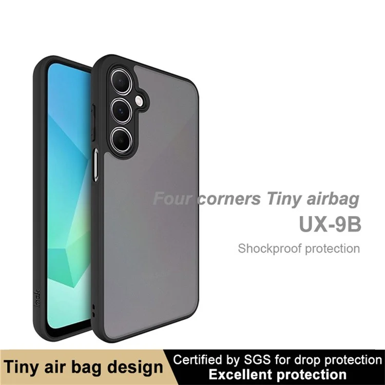 Coque pour Samsung Galaxy A16 5G / 4G de la série IMAK UX-9B, en PC+TPU mat avec mini-airbag