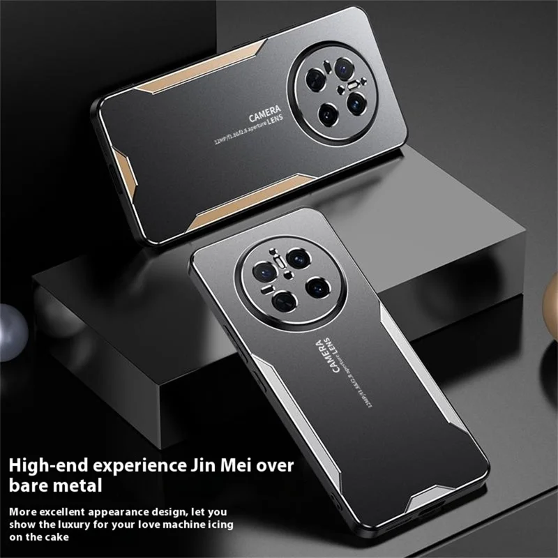 For Huawei Mate 70 Phone Case Aluminium Alloy TPU PC Back Cover - Gold