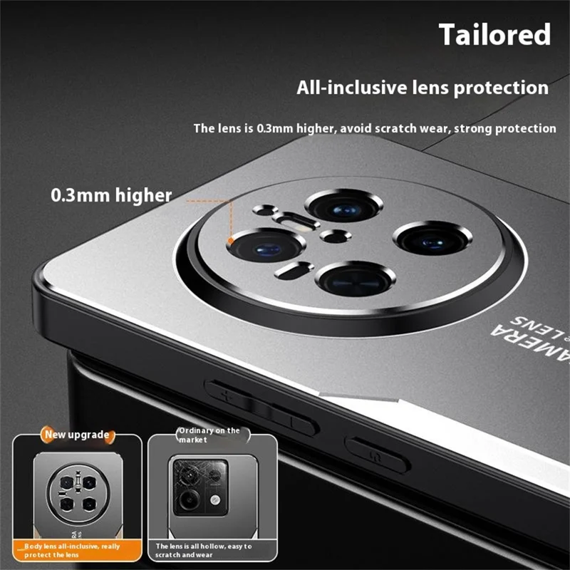 For Huawei Mate 70 Phone Case Aluminium Alloy TPU PC Back Cover - Gold