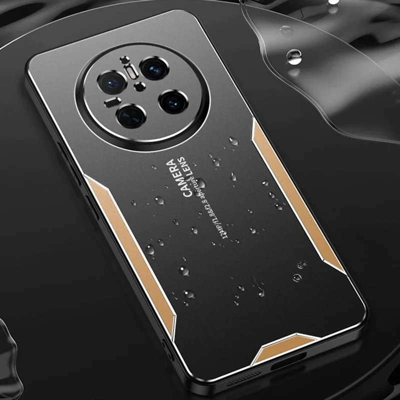For Huawei Mate 70 Phone Case Aluminium Alloy TPU PC Back Cover - Gold