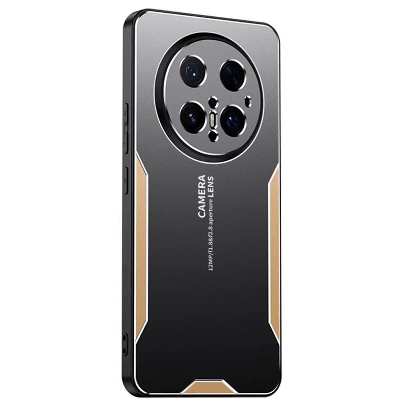 For Huawei Mate 70 Pro / 70 Pro+ Phone Case Aluminium Alloy TPU PC Back Cover - Gold