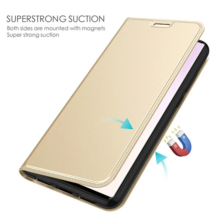 Для Realme GT 7 Pro 5G Чехол из искусственной кожи с держателем для карт, подставкой и магнитным замком - Золотой