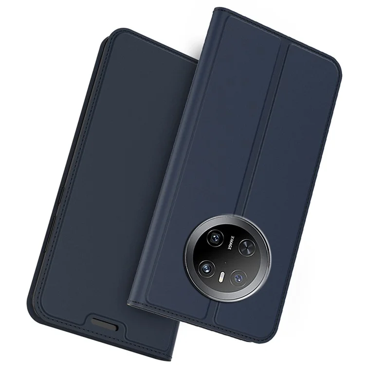 Für Huawei Mate 70 Hülle Leder Telefon Cover mit Kartenfach Ständer Magnetverschluss - Blau