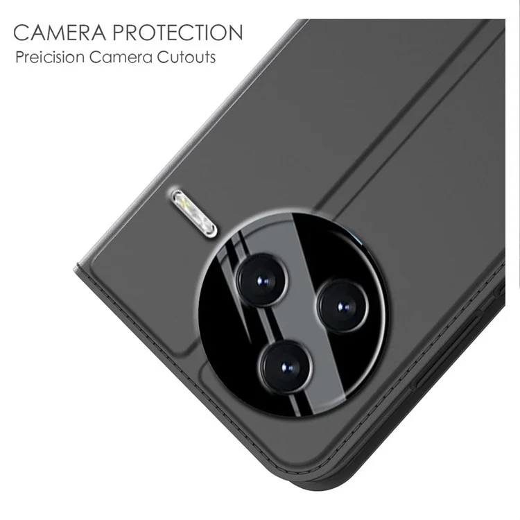 Custodia in pelle PU per Xiaomi Redmi K80 Pro 5G con porta carte, supporto e chiusura magnetica - Nero
