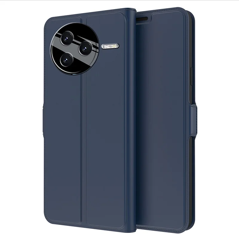 Für Xiaomi Redmi K80 Pro 5G Hülle Stoßfeste TPU-Innenschale Lederhandy-Cover Kartenfach - Blau