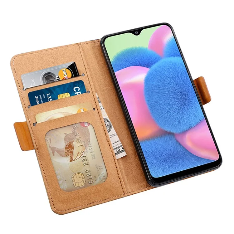 Für Xiaomi Redmi K80 Pro 5G Hülle Farbspritzung PU Leder Brieftasche Handyhülle - Braun
