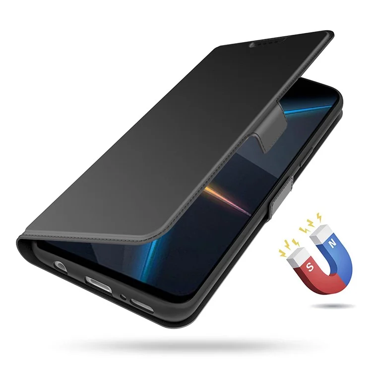 Funda para ZTE nubia Red Magic 10 Pro 5G, carcasa interior de TPU a prueba de golpes, cubierta de teléfono de cuero con ranura para tarjeta - Negro