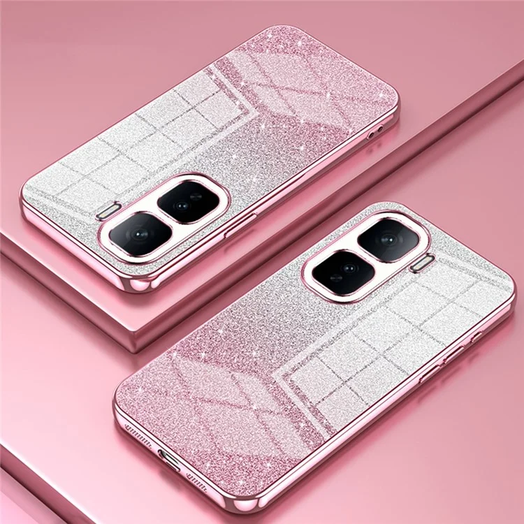 Для vivo iQOO Neo10 5G / Neo10 Pro 5G Чехол Electroplating Gradient Glitter TPU Phone Cover - Розовый