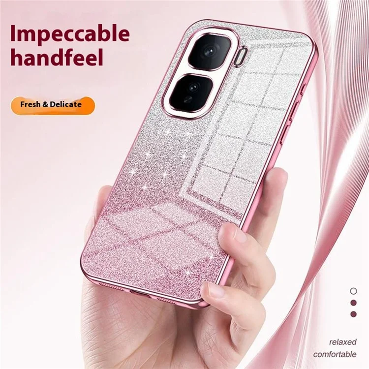 Для vivo iQOO Neo10 5G / Neo10 Pro 5G Чехол Electroplating Gradient Glitter TPU Phone Cover - Розовый