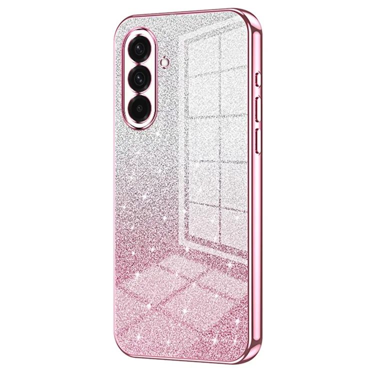 Для чехла Samsung Galaxy A36 5G с электролитическим градиентным блестящим ТПУ-чехлом - розовый