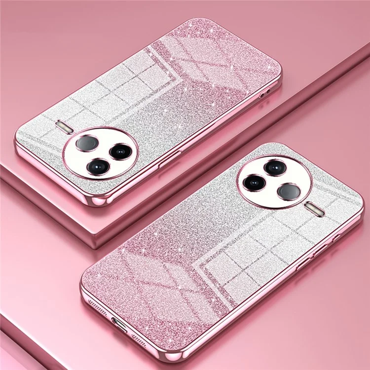 Für das Xiaomi Redmi K80 5G Hülle Elektrolytische Verlaufsglitzer TPU Handyhülle - Pink