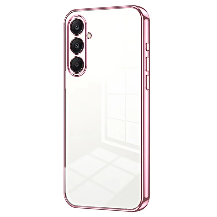Für Samsung Galaxy A26 5G Hülle Electroplating Rahmen Weiche TPU Handyhülle - Rosa