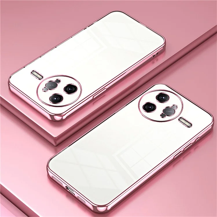 Für Xiaomi Redmi K80 Pro 5G Hülle Elektroplattierter Rahmen Weiche TPU-Handyhülle - Pink