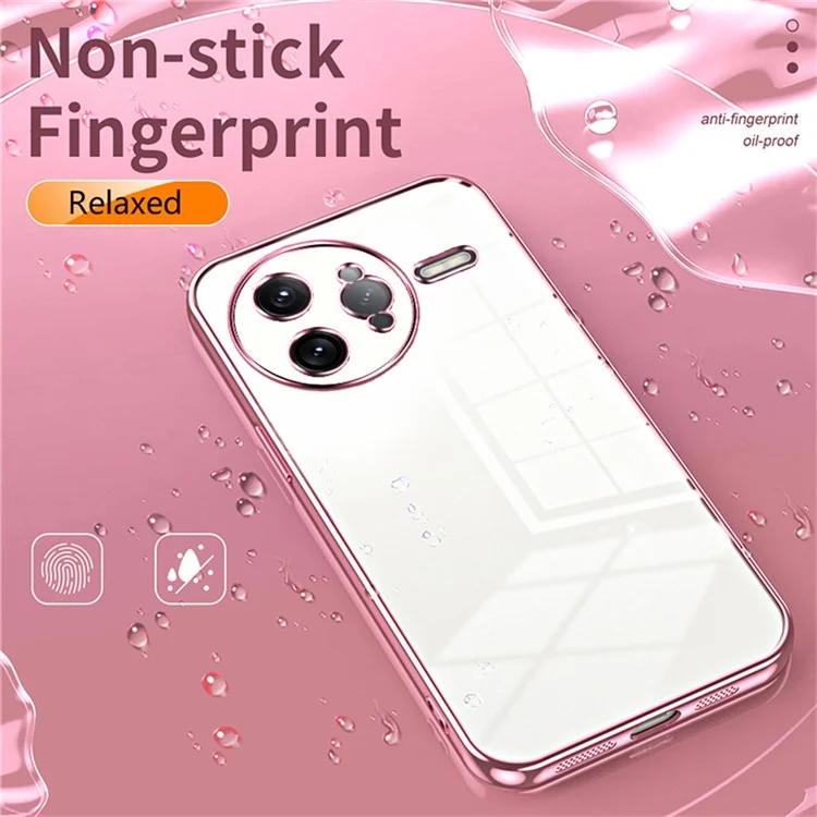 Für Xiaomi Redmi K80 Pro 5G Hülle Elektroplattierter Rahmen Weiche TPU-Handyhülle - Pink