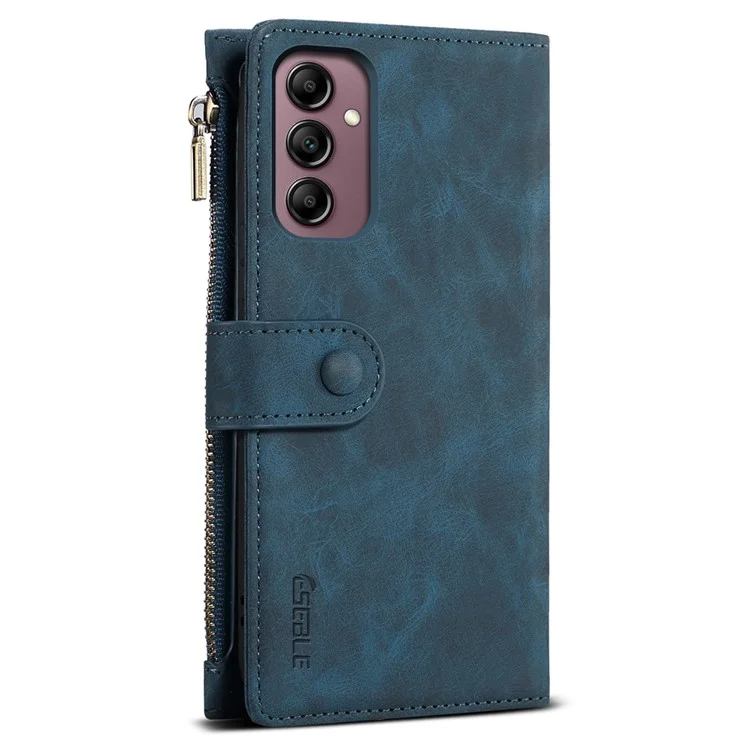 Capa para Samsung Galaxy A26 5G da série Star da ESEBLE, carteira com zíper, couro, suporte - Azul