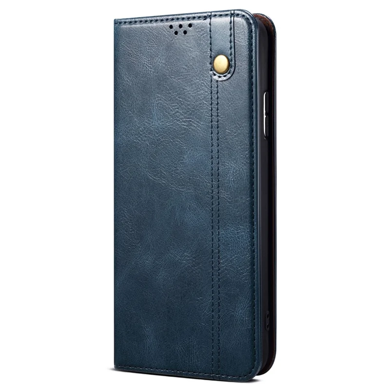 For Honor 300 Case Crazy Horse Texture Waxy Leather Wallet Stand Phone Cover - Blue