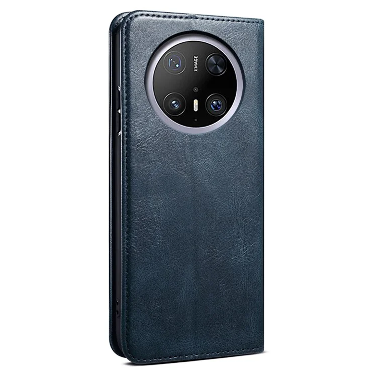 Funda para Huawei Mate 70 Pro / Mate 70 Pro+ Textura de caballo loco Cuero encerado Cartera Soporte Funda de teléfono - Azul