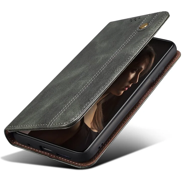 For Huawei Mate 70 Case Crazy Horse Texture Waxy Leather Wallet Stand Phone Cover - Green