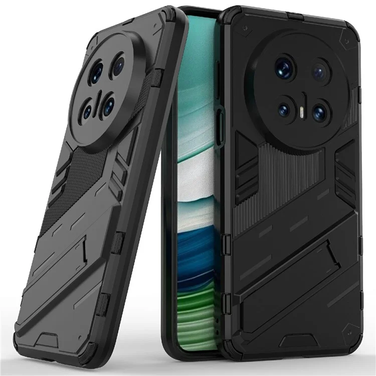 Funda para Huawei Mate 70 Pro+ / Mate 70 Pro, de PC + TPU, a prueba de golpes, con soporte - Negro