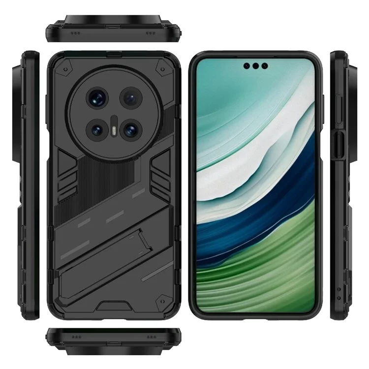 Funda para Huawei Mate 70 Pro+ / Mate 70 Pro, de PC + TPU, a prueba de golpes, con soporte - Negro