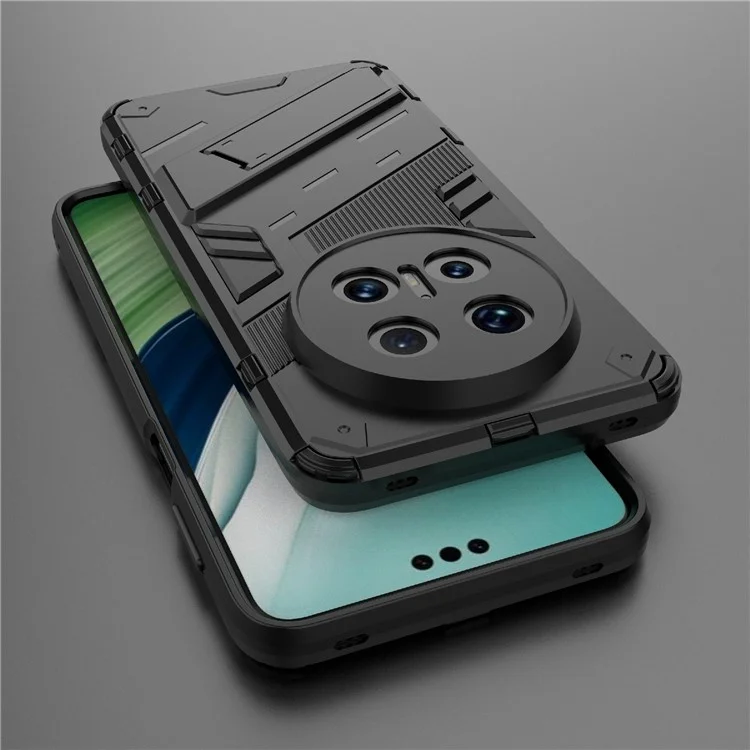 Funda para Huawei Mate 70 Pro+ / Mate 70 Pro, de PC + TPU, a prueba de golpes, con soporte - Negro