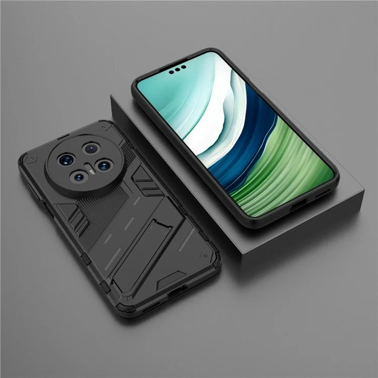 Funda para Huawei Mate 70 Pro+ / Mate 70 Pro, de PC + TPU, a prueba de golpes, con soporte - Negro