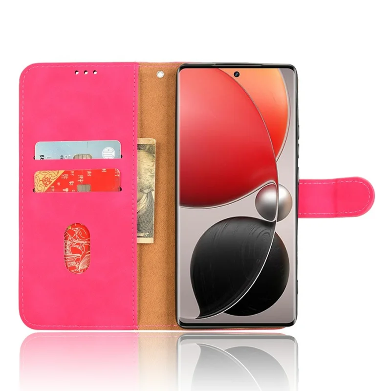 For itel S25 Ultra Leather Case Skin-Feel Anti-Drop Wallet Flip Phone Cover - Rose