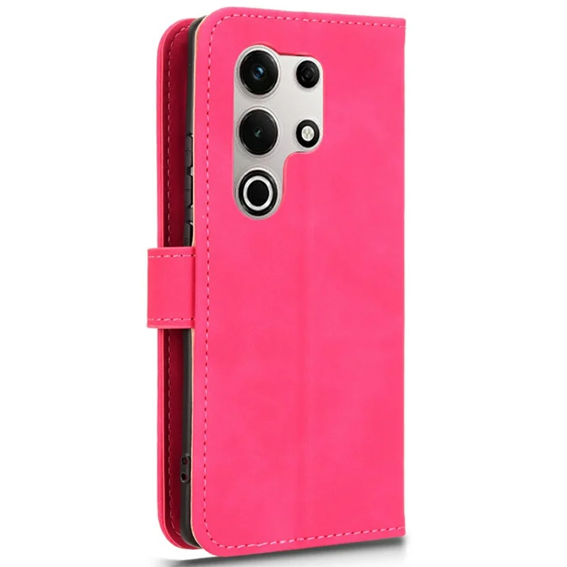 For itel S25 Ultra Leather Case Skin-Feel Anti-Drop Wallet Flip Phone Cover - Rose