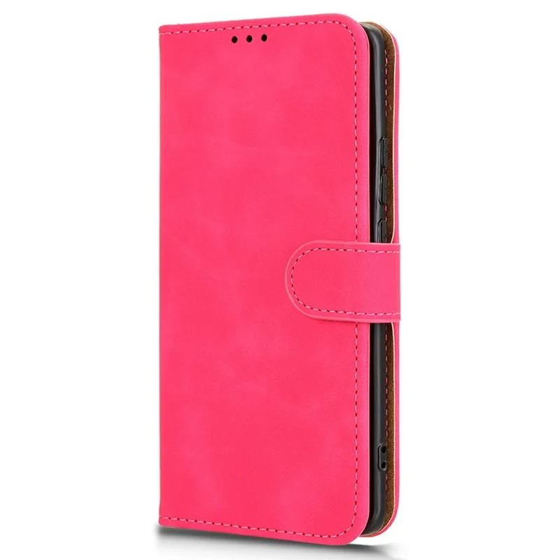 For itel S25 Ultra Leather Case Skin-Feel Anti-Drop Wallet Flip Phone Cover - Rose