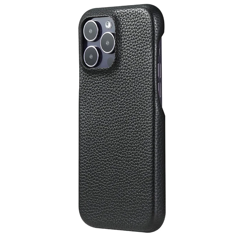 Для iPhone 16 Pro чехол Litchi Texture PU Leather PET Phone Back Cover - Черный