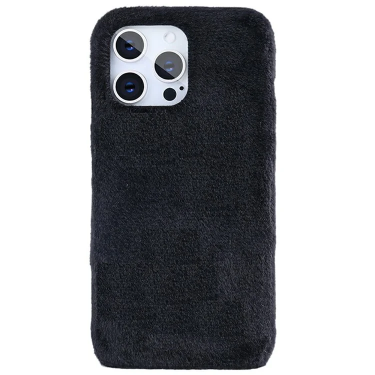 Funda para iPhone 14 Pro Max Jade Fox de terciopelo y piel + cubierta protectora de PET - Negro