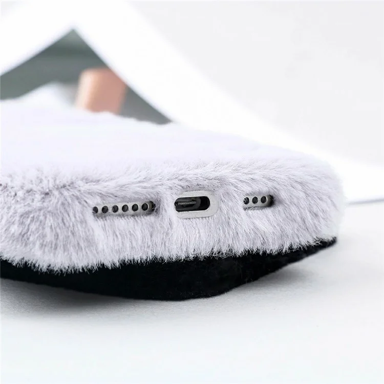 Funda para iPhone 14 Pro Max Jade Fox de terciopelo y piel + cubierta protectora de PET - Negro