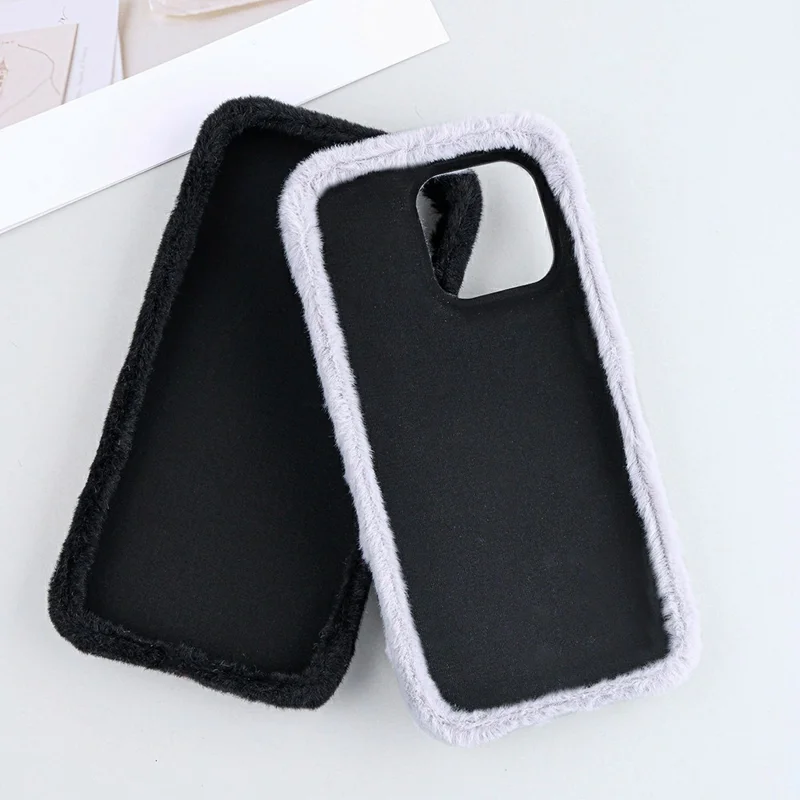 For iPhone 16 Pro Case Jade Fox Velvet Leather + PET Phone Protective Cover - Black