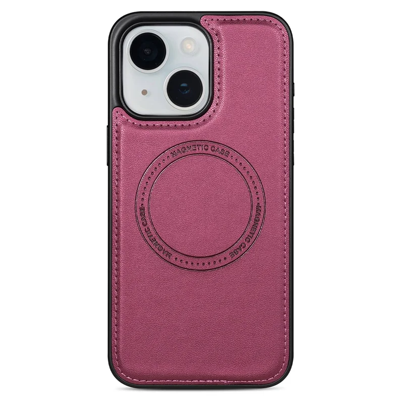For iPhone 14 Case Compatible with MagSafe Detachable Card Holder Kickstand Leather Phone Back Cover - Red
